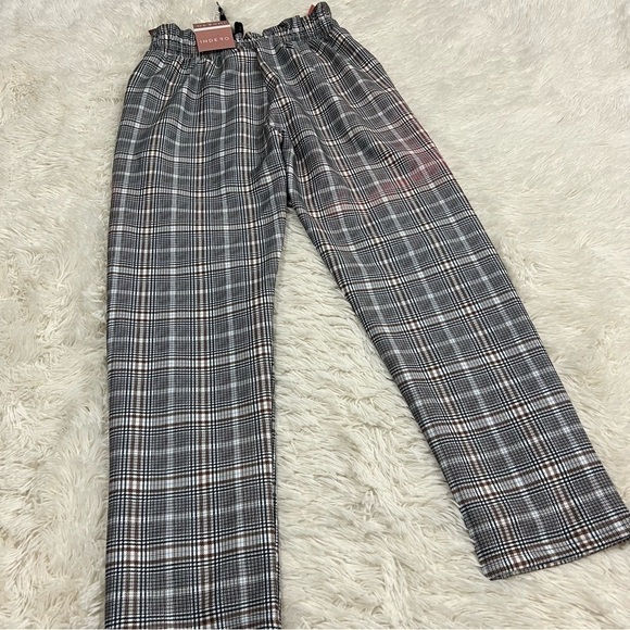 INDERO Houndstooth Stretch Trousers NWT woman’s size L/XL - Picture 8 of 11